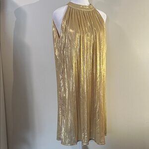 SHEIN Gold Halter Dress
